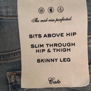 RAG AND BONE mid rise skinny jeans